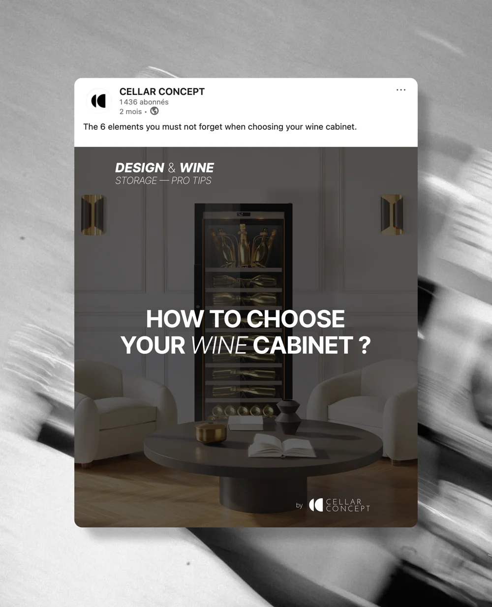 Cellar Concept wine cabinet social post