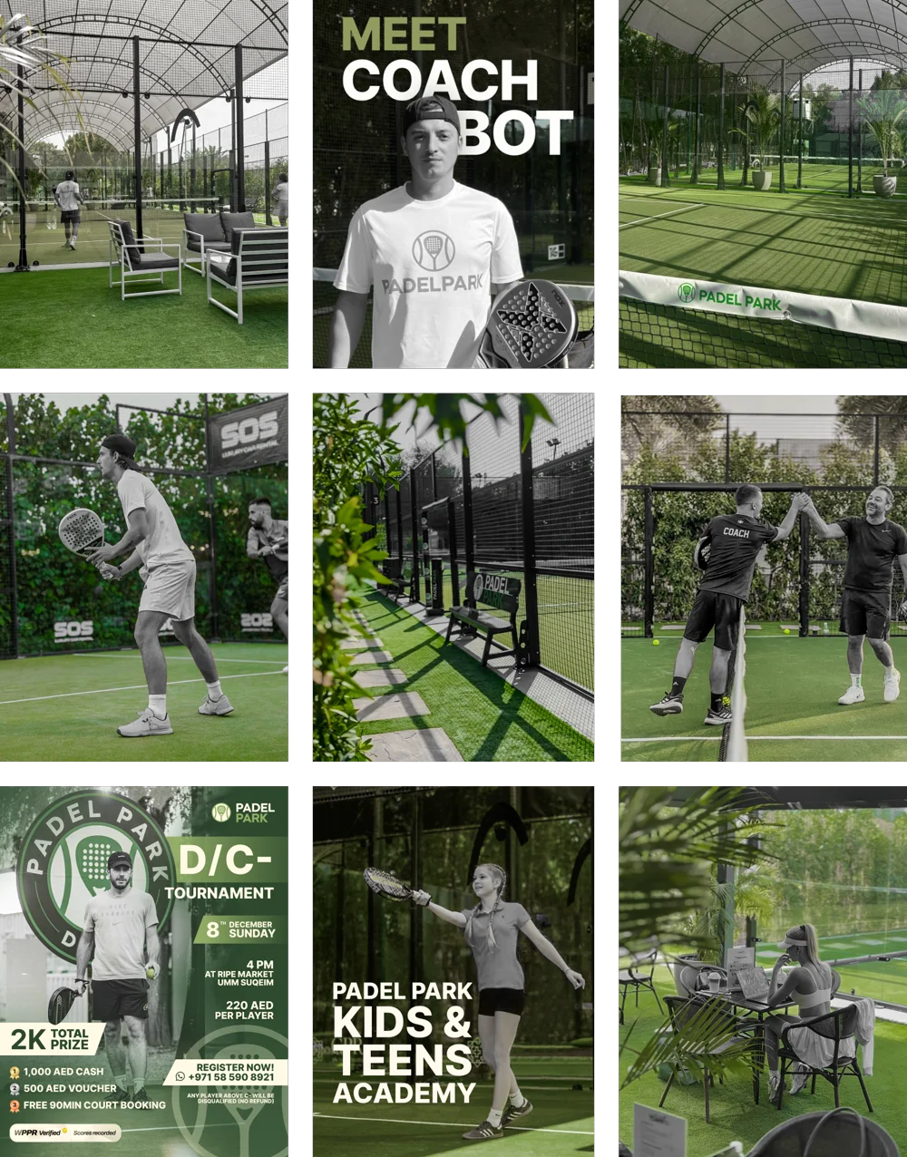 Padel Park social media grid